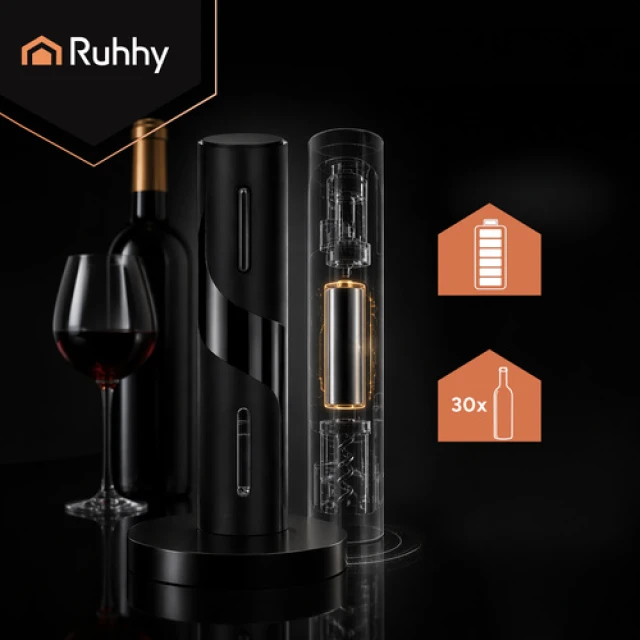 Електричний штопор Ruhhy 27312 з USB набір 4 предмети (5900779962484)