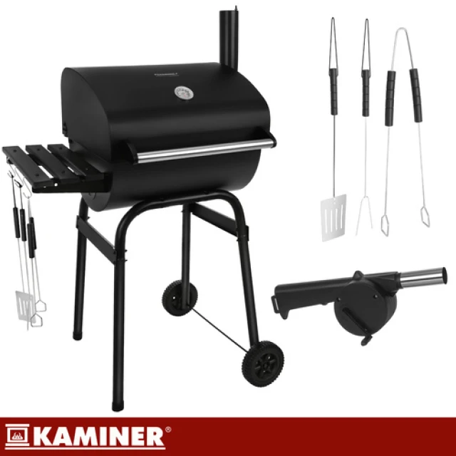 Садовий гриль вугільний з кришкою Kaminer 82x51x117 см (5900779962514)