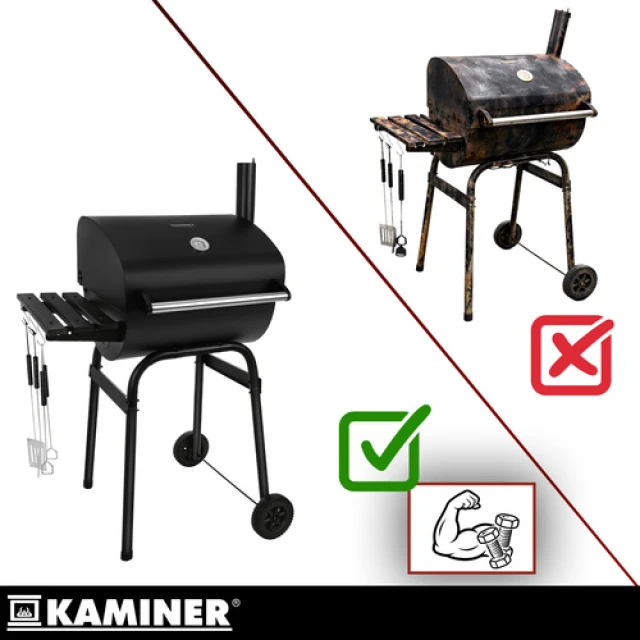 Садовий гриль вугільний з кришкою Kaminer 82x51x117 см (5900779962514)