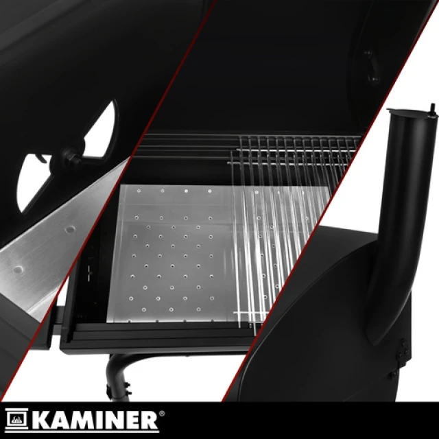 Садовий гриль вугільний з кришкою Kaminer 82x51x117 см (5900779962514)