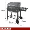Садовий гриль вугільний з кришкою Kaminer 116x55x110 см (5900779962545)