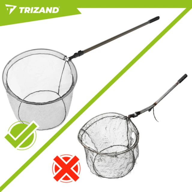 Підсак рибальський телескопічний Trizand 335 см глибина 48 см (5900779962606)