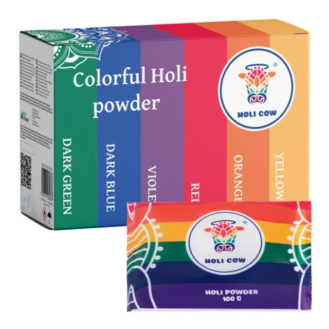 Набір кольорового порошку Holi Cow 6 шт x 100 г (5900779962637)