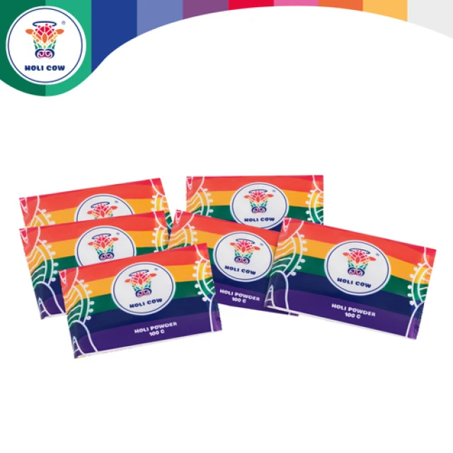 Набір кольорового порошку Holi Cow 6 шт x 100 г (5900779962637)