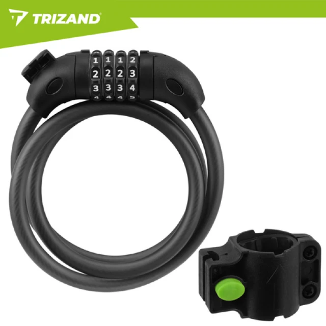 Велосипедний замок кодовий тросовий Trizand 120 см (5900779962644)