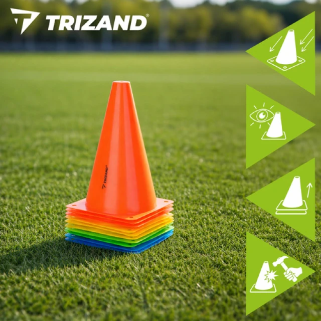 Тренувальні конуси Trizand 23 см 10 шт (5900779962705)