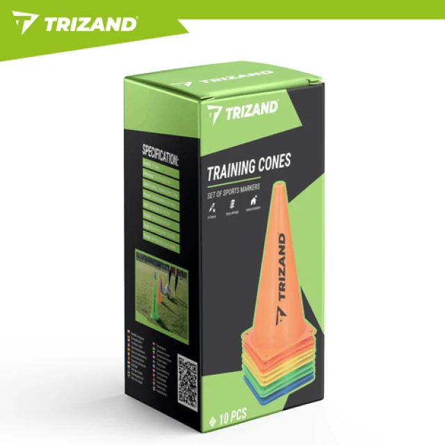 Тренувальні конуси Trizand 23 см 10 шт (5900779962705)