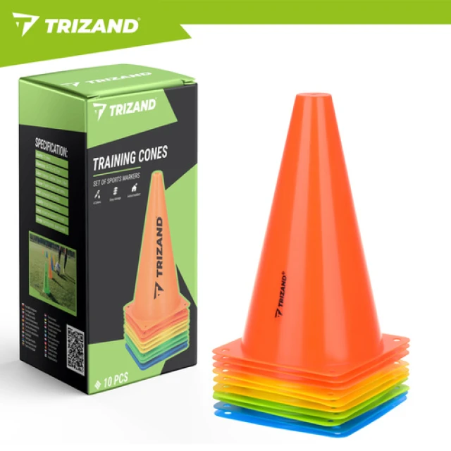 Тренувальні конуси Trizand 23 см 10 шт (5900779962705)