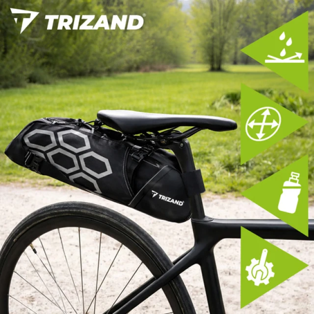 Сумка велосипедна підсідельна Trizand 12 л Black (5900779962736)
