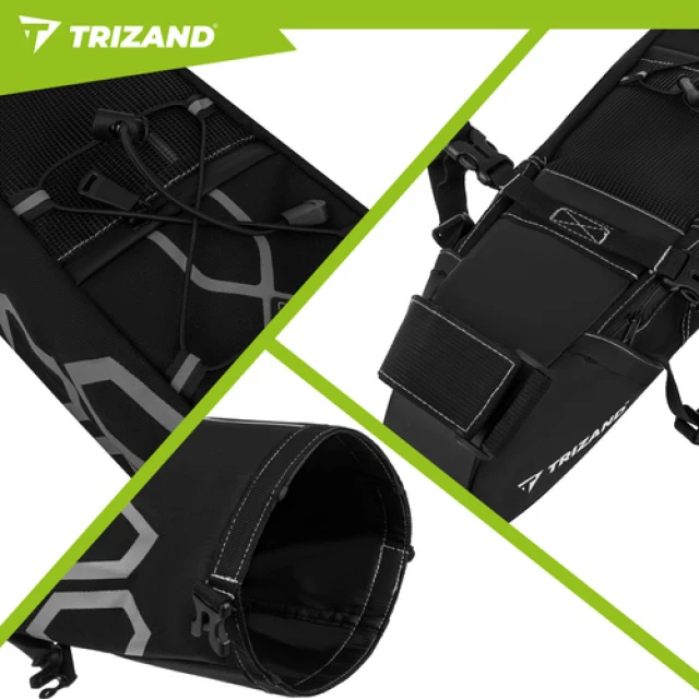 Сумка велосипедна підсідельна Trizand 12 л Black (5900779962736)
