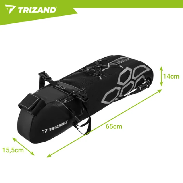 Сумка велосипедна підсідельна Trizand 12 л Black (5900779962736)