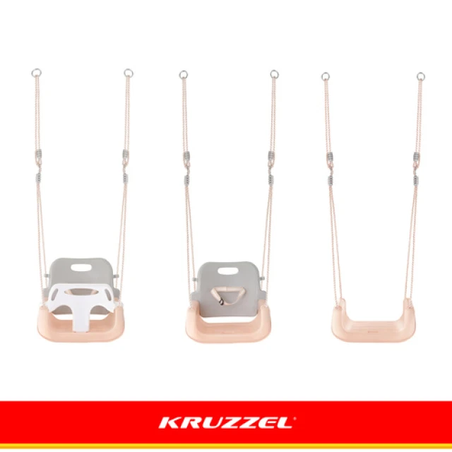 Гойдалка для дітей Kruzzel 3 в 1 Grey-Beige (5900779962767)