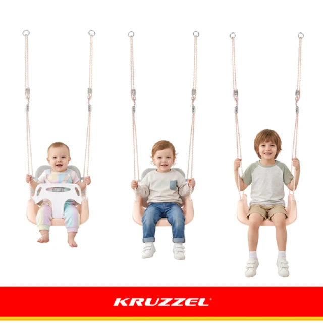 Гойдалка для дітей Kruzzel 3 в 1 Grey-Beige (5900779962767)