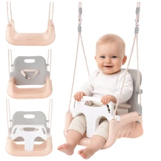 Гойдалка для дітей Kruzzel 3 в 1 Grey-Beige (5900779962767)