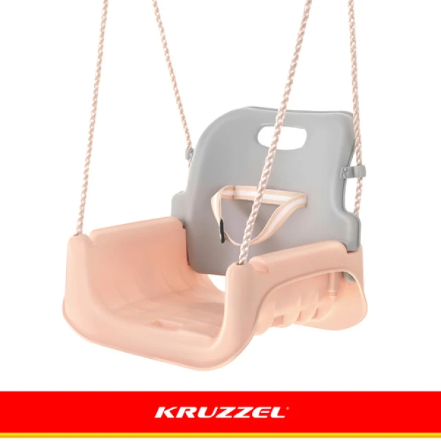 Гойдалка для дітей Kruzzel 3 в 1 Grey-Beige (5900779962767)