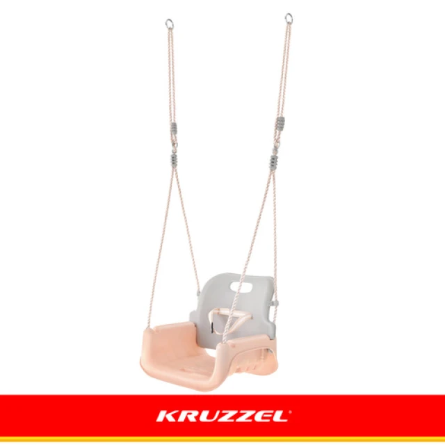 Гойдалка для дітей Kruzzel 3 в 1 Grey-Beige (5900779962767)