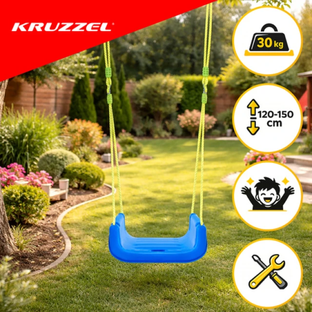 Гойдалка для дітей Kruzzel 3 в 1 Green-Blue (5900779962774)