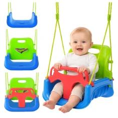 Гойдалка для дітей Kruzzel 3 в 1 Green-Blue (5900779962774)