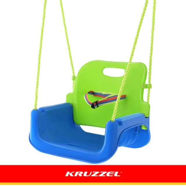 Гойдалка для дітей Kruzzel 3 в 1 Green-Blue (5900779962774)