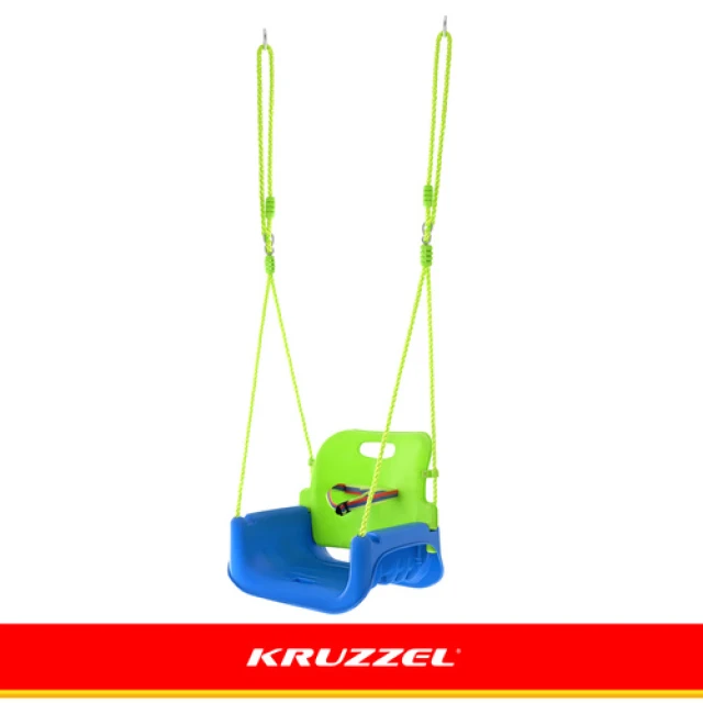 Гойдалка для дітей Kruzzel 3 в 1 Green-Blue (5900779962774)