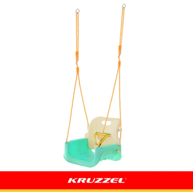 Гойдалка для дітей Kruzzel 3 в 1 Cream-Turquoise (5900779962781)