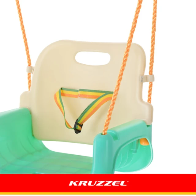 Гойдалка для дітей Kruzzel 3 в 1 Cream-Turquoise (5900779962781)