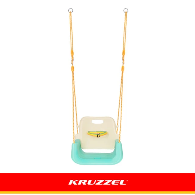 Гойдалка для дітей Kruzzel 3 в 1 Cream-Turquoise (5900779962781)