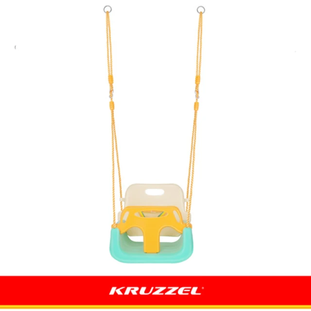 Гойдалка для дітей Kruzzel 3 в 1 Cream-Turquoise (5900779962781)