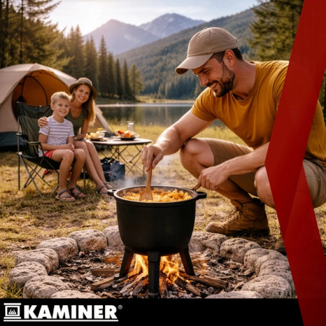 Казан чавунний емальований Kaminer 8 л (5900779962842)
