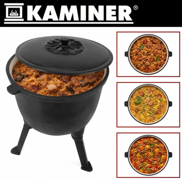 Казан чавунний емальований Kaminer 8 л (5900779962842)