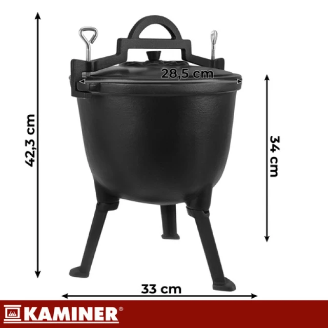 Казан чавунний емальований Kaminer 8 л (5900779962842)
