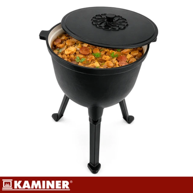 Казан чугунный эмалированный Kaminer 10 л (5900779962859)