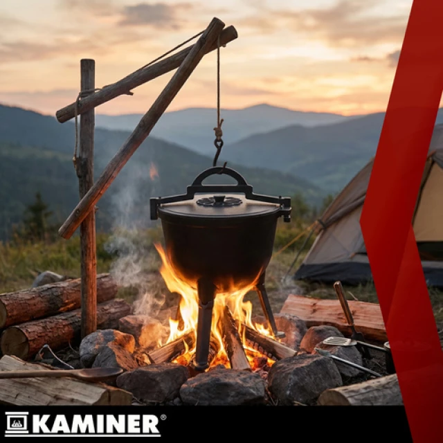 Казан чугунный эмалированный Kaminer 10 л (5900779962859)
