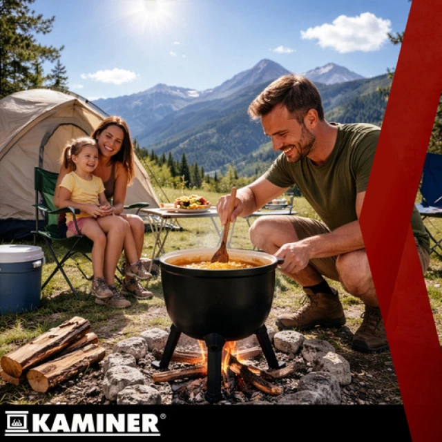Казан чугунный эмалированный Kaminer 10 л (5900779962859)