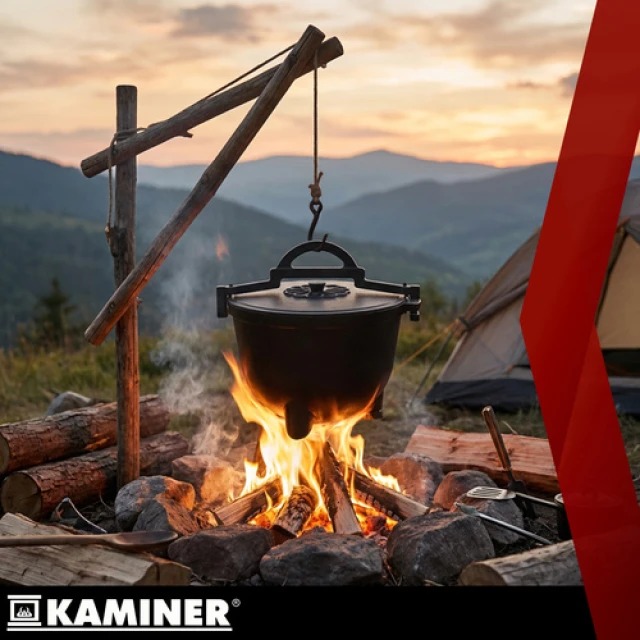 Казан чугунный эмалированный Kaminer 10 л (5900779962859)