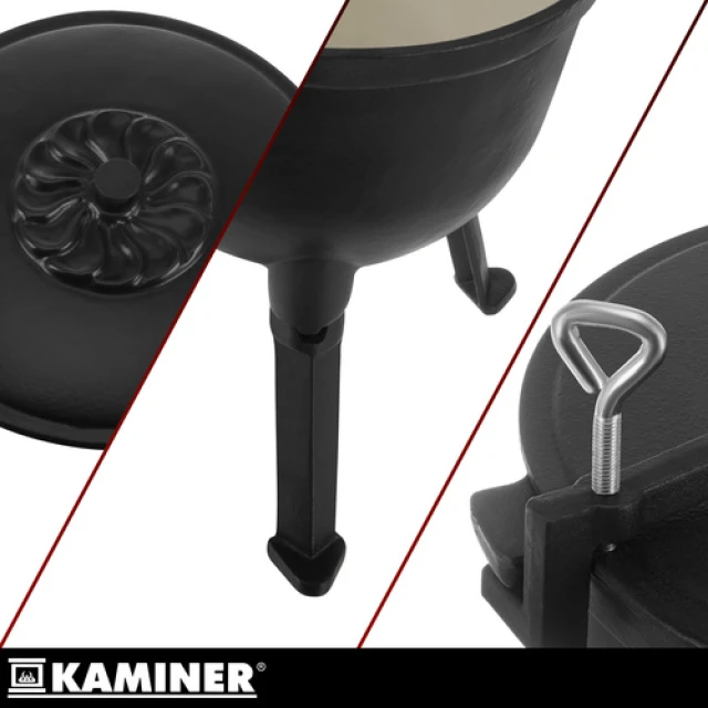 Казан чугунный эмалированный Kaminer 10 л (5900779962859)