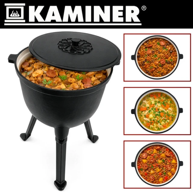 Казан чугунный эмалированный Kaminer 10 л (5900779962859)