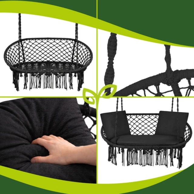Гойдалка гніздо лелеки подвійна Gardlov 300 кг Black (5900779962866)