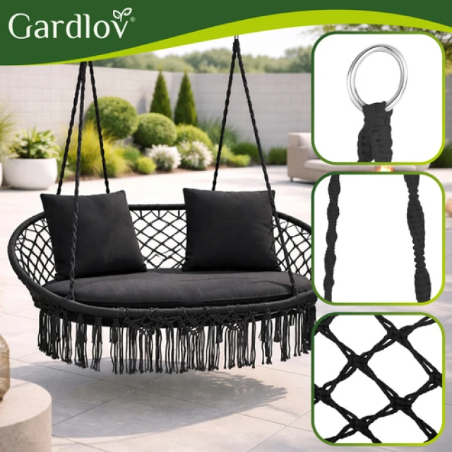 Гойдалка гніздо лелеки подвійна Gardlov 300 кг Black (5900779962866)