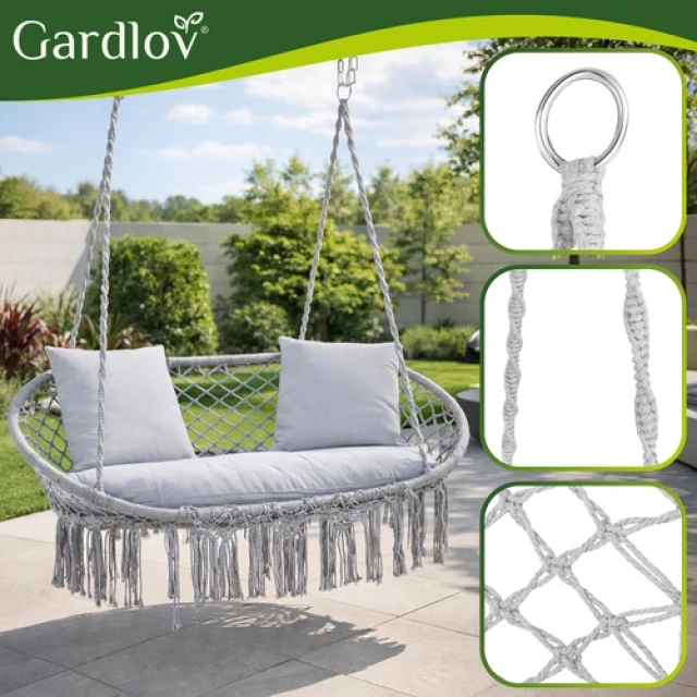 Гойдалка гніздо лелеки подвійна Gardlov 300 кг Gray (5900779962873)