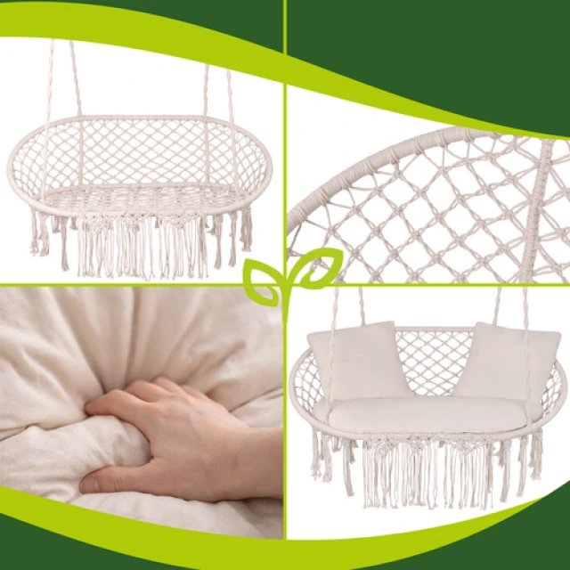 Гойдалка гніздо лелеки подвійна Gardlov 300 кг Cream (5900779962880)