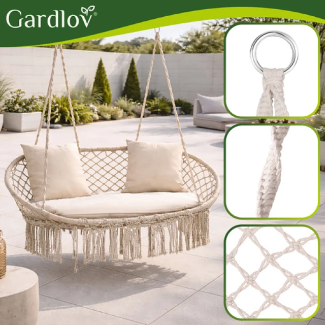 Гойдалка гніздо лелеки подвійна Gardlov 300 кг Cream (5900779962880)