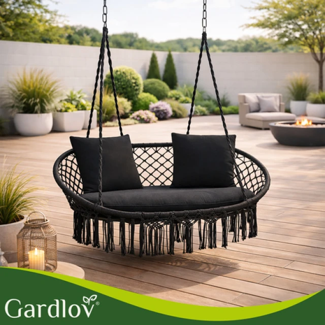 Подушка для подвійної гойдалки Gardlov Black (5900779962897)