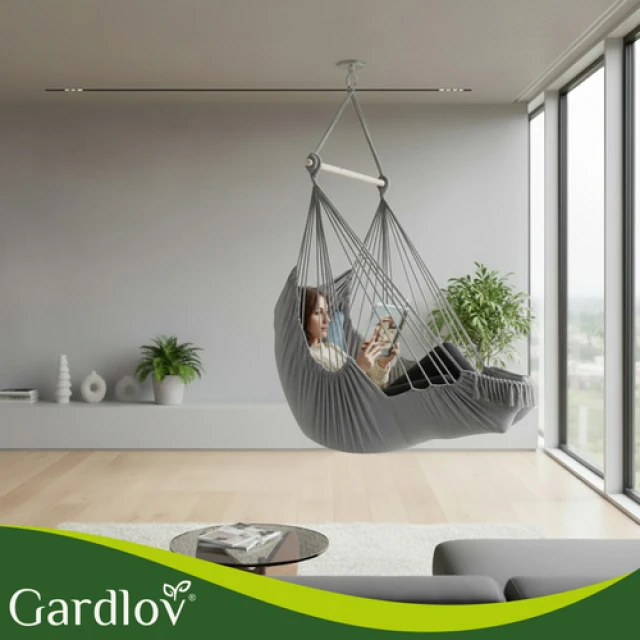 Підвісне крісло-гойдалка Gardlov 210 см Gray (5900779962965)