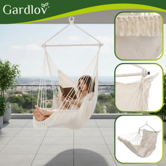 Підвісне крісло-гойдалка Gardlov 210 см Beige (5900779962972)