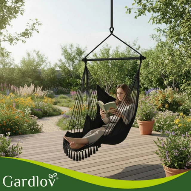 Підвісне крісло-гойдалка Gardlov 210 см Black (5900779962989)