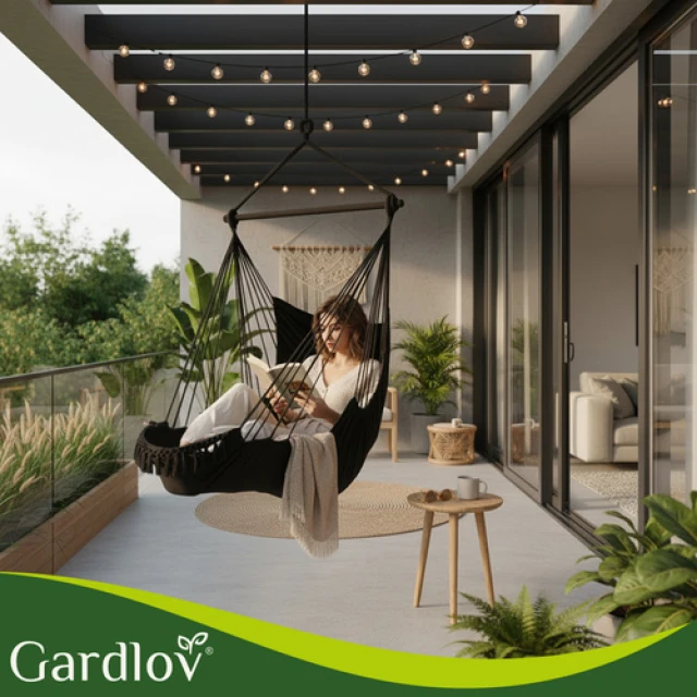 Підвісне крісло-гойдалка Gardlov 210 см Black (5900779962989)