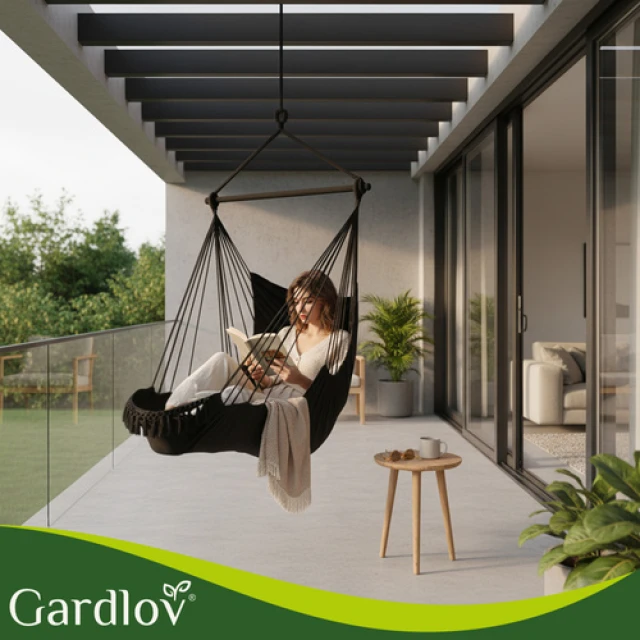 Підвісне крісло-гойдалка Gardlov 210 см Black (5900779962989)