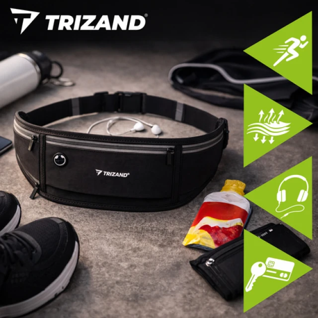 Сумка на пояс для бігу Trizand 51x21x11 см Black (5900779963047)