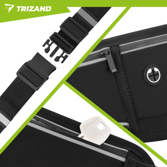Сумка на пояс для бігу Trizand 51x21x11 см Black (5900779963047)